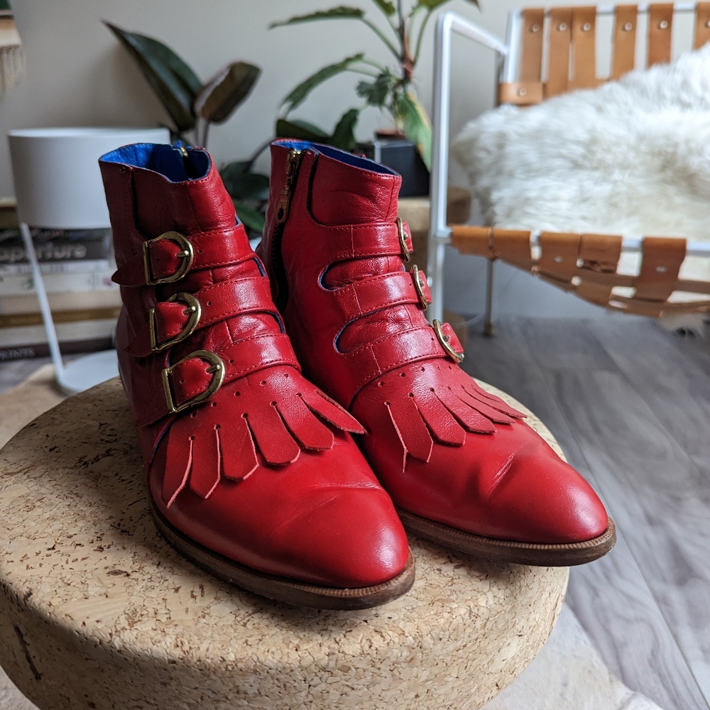 Modern Vice Jett Classic Bootie size 36/6 🍒 Red Patent Leather